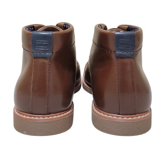 Tommy Hilfiger Men Rawstin Chukka Ankle Boots Size US 8M Brown Faux Leather - Picture 4 of 5